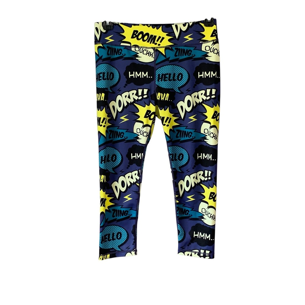 Constantly Varied Gear Comic Print Leggings Activewear Squats Approved Large‎